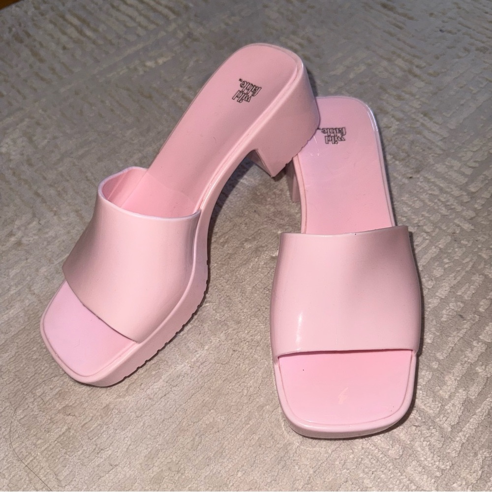 Baby Pink Block Heels | Size 6